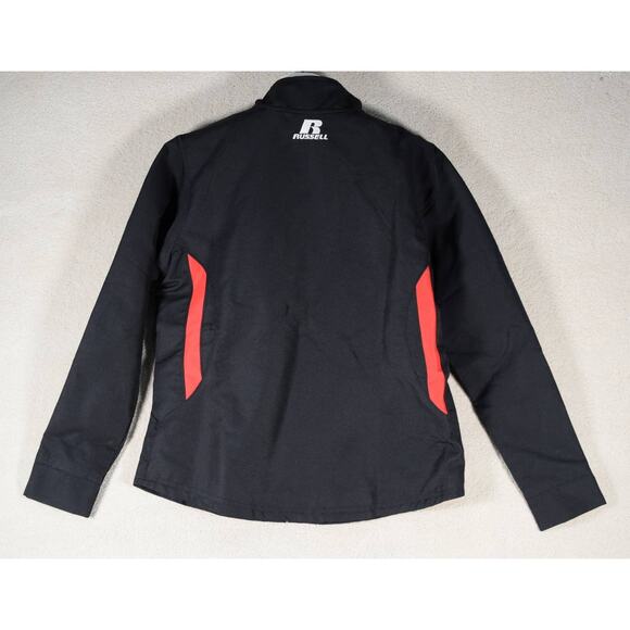 Ragin'Cajuns Adult Sz S Zip-up Black Red Jacket Russell Athletics - Picture 2 of 5